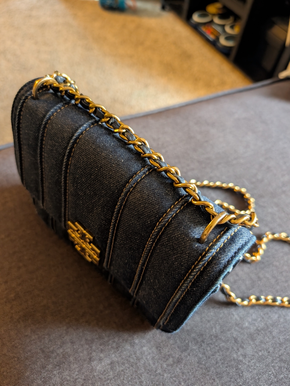 Tory Burch Denim Kira Shoulder Bag - Picture 9 of 13